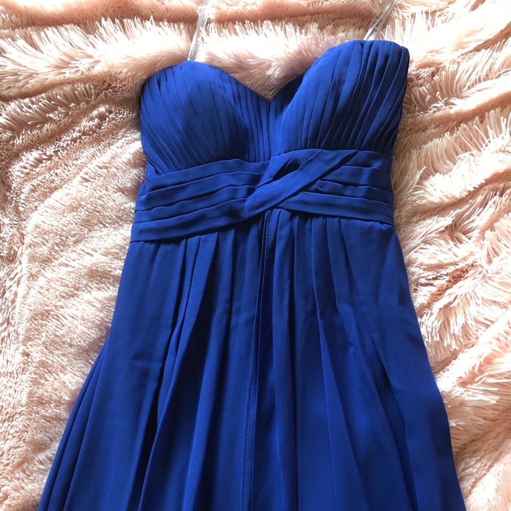 Royal blue long gown (bridesmaid dress)